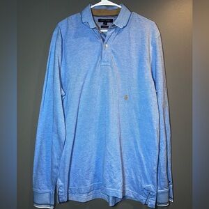 Tommy Hilfiger Light Blue Long Sleeve Polo Shirt